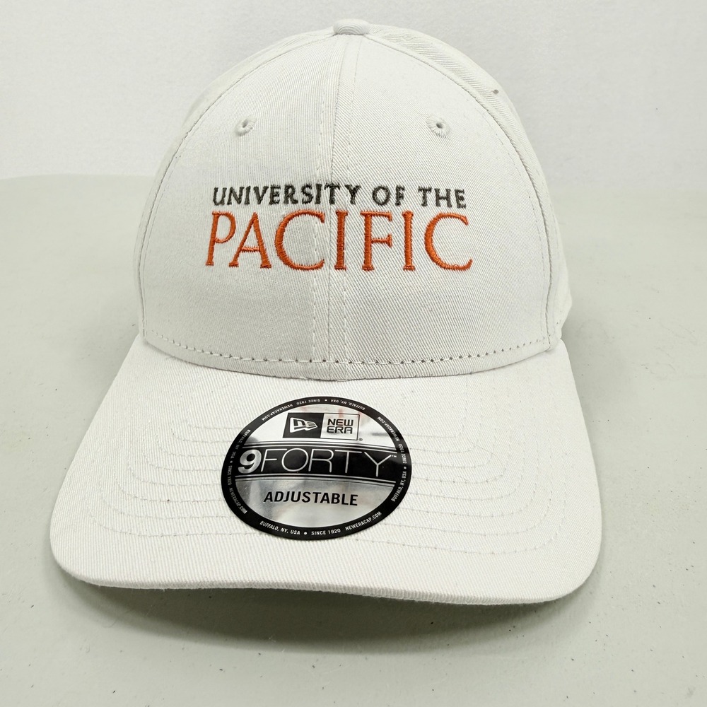 University of the Pacific New Era 9FORTY Hat Mens‎ OSFM White Adjustable Cap